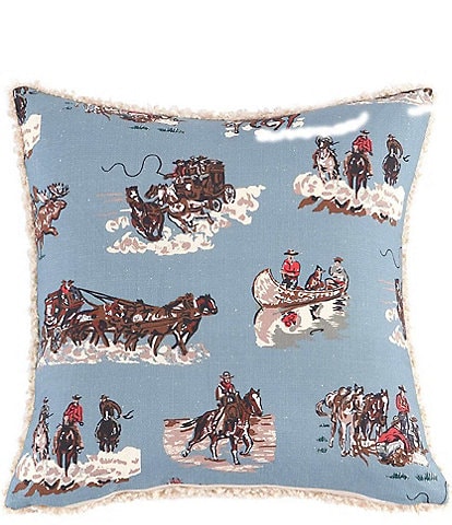 Paseo Road by HiEnd Accents Tasha Polizzi Collection Settler Teddy-Backed Western Square Pillow