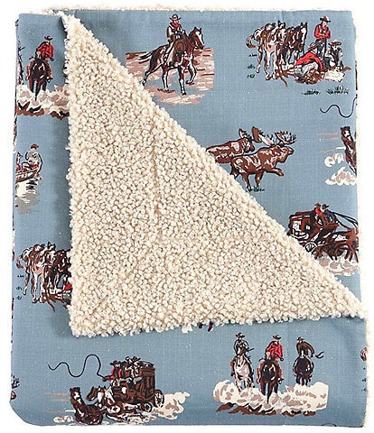 Paseo Road by HiEnd Accents Tasha Polizzi Collection Western American Frontier Teddy Throw Blanket