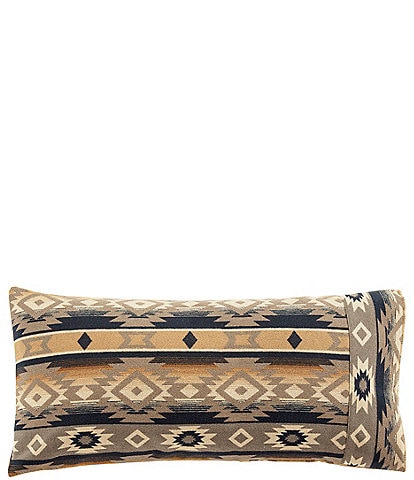 Paseo Road by HiEnd Accents Western Geometric Print Taos Wool Blend Self Cuff Pillowcase