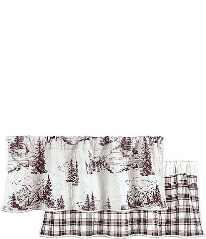 Paseo Road by HiEnd Accents White Pine Quilted Window Valance