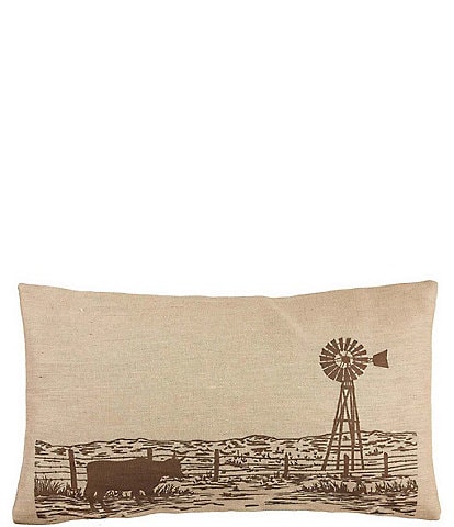 Paseo Road by HiEnd Accents Windmill Burlap Lumbar Pillow
