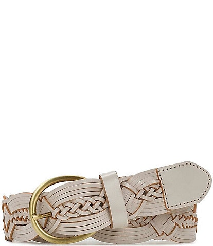 Patricia Nash 1.5#double; Melissa Braided Stitch Leather Belt