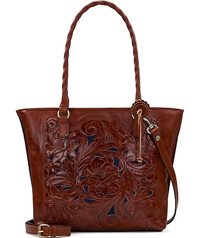 Patricia Nash Adeline Embossed Leather Tote Bag