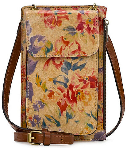 Patricia Nash Aegean Blooms Chiavella Phone Crossbody Bag