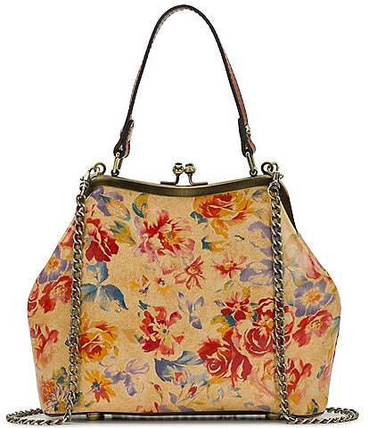 Patricia Nash Aegean Blooms Laureana Frame Crossbody Bag