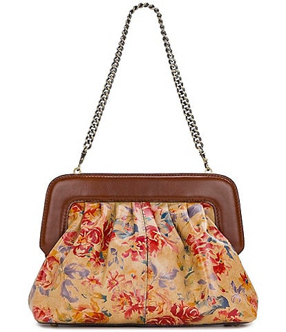 Patricia Nash Aegean Blooms Zelia Frame Clutch Crossbody Bag