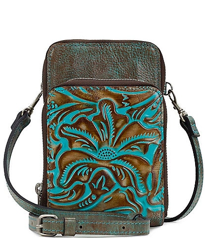 Patricia Nash Albertine Turquoise Phone Crossbody Bag