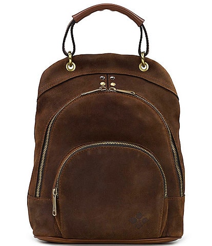 Patricia Nash Alencon Whiskey Suede Leather Backpack