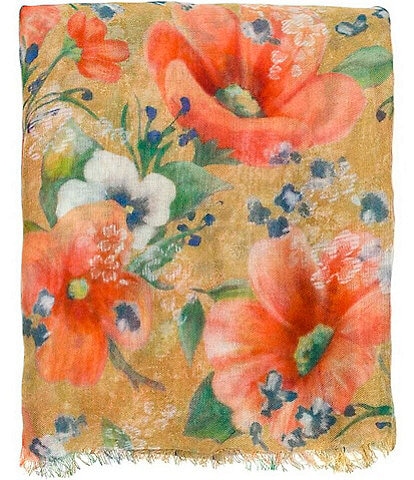 Patricia Nash Apricot Blessings Oblong Scarf