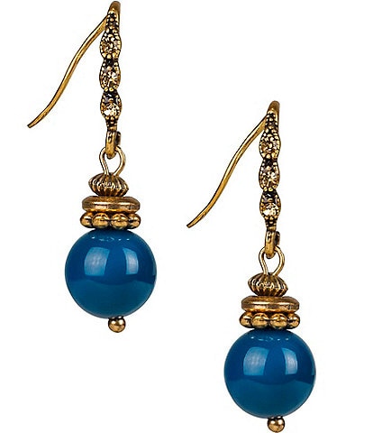 Patricia Nash Blue Bead Drop Earrings