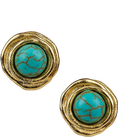 Patricia Nash Cabochon Stud Earrings