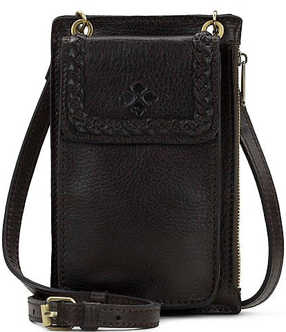 Patricia Nash Chiavella Bronze Hardware Leather Phone Crossbody Bag