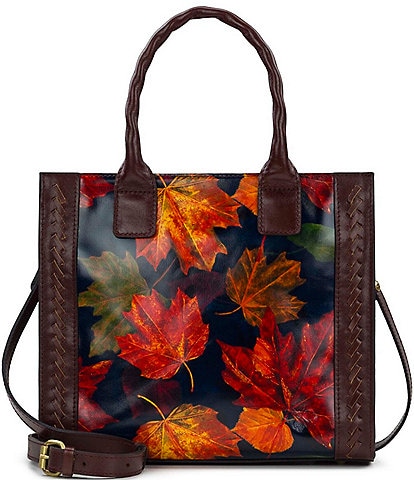 Patricia Nash Curry Maple Leaves Print Tote Bag