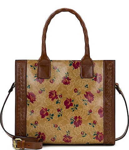 Patricia Nash Curry Western Lace Floral Tote Bag