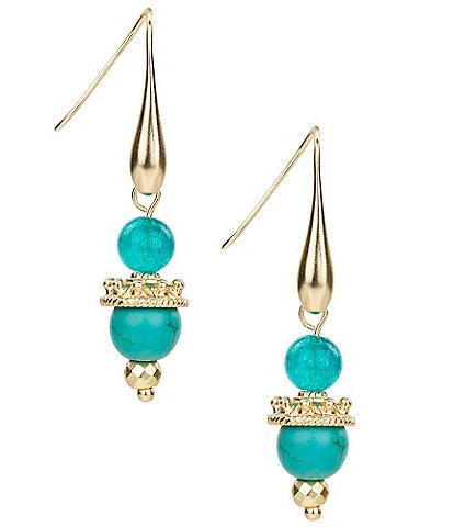 Patricia Nash Double Bead Drop Earrings