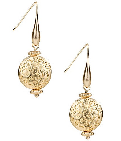 Patricia Nash Etched Bead Drop Earrings