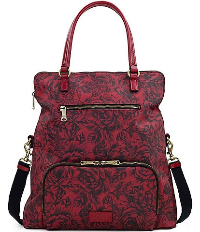 Patricia Nash Etched Roses Collection Roses Print Convertible Backpack