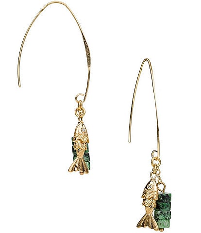 Patricia Nash Fish Bead Hook Threader Earrings