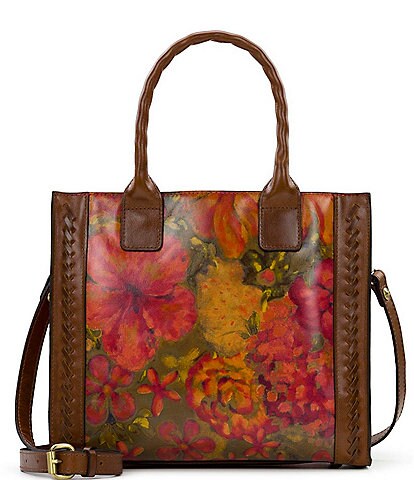 Patricia Nash Floral Oil Painting Curry Tote Bag