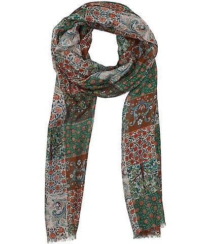 Patricia Nash Floral Patchwork Oblong Scarf