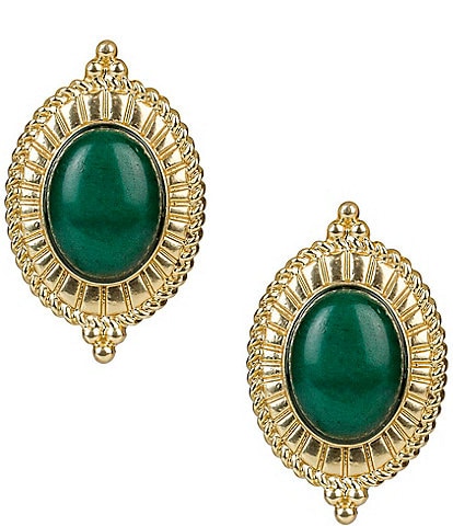 Patricia Nash Green Cab Stud Earrings