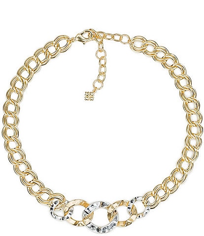 Patricia Nash Hammered Link Chain Necklace