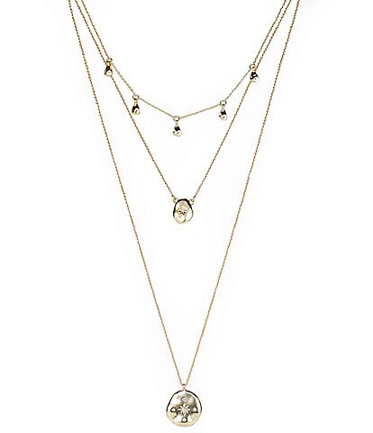 Patricia Nash Hammered Short Multi Strand Necklace