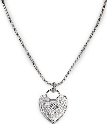 Patricia Nash Heart Lock Short Pendant Necklace