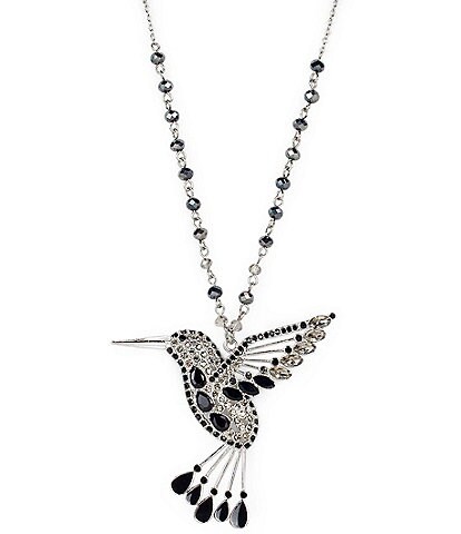 Patricia Nash Hummingbird Crystal Pendant Necklace