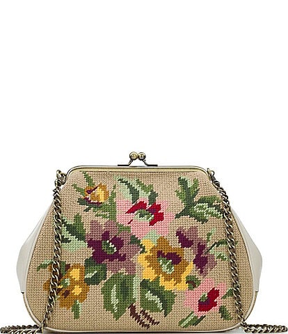 Patricia Nash Isorella Floral Needlepoint Woven Frame Crossbody Bag