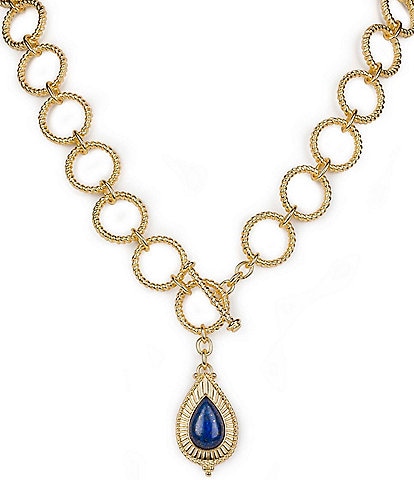 Patricia Nash Lapis Stone Y Necklace