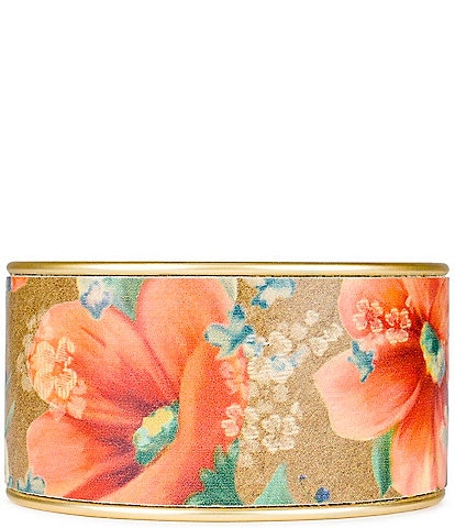 Patricia Nash Leather Floral Apricot Cuff Bracelet