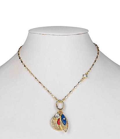 Patricia Nash Lotus Flower Charm Short Pendant Necklace