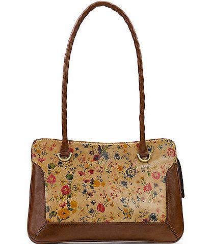 Patricia Nash Malvizza Prairie Rose Leather Satchel Bag