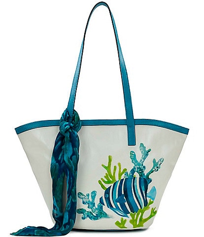 Patricia Nash Marconia Printed Tote With Scarf Tote Bag