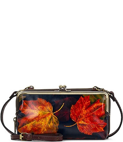 Patricia Nash Missoula Frame Autumn Leaves Wallet Crossbody