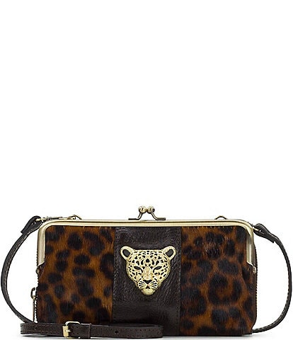 Patricia Nash Missoula Frame Leopard Print Wallet Crossbody Bag