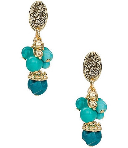 Patricia Nash Multi Bead Resort Drop Earrings