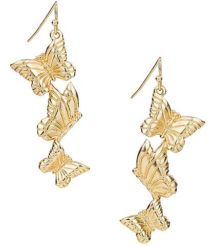 Patricia Nash Multi Butterfly Drop Earrings