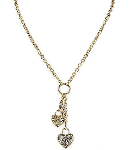Patricia Nash Multi Heart Charm Y Necklace