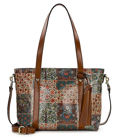 Patricia Nash Nordic Floral Patchwork Luserna Patchwork Tote Bag