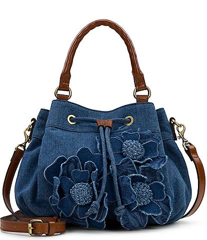 Patricia Nash Oriana Denim Drawstring Bucket Bag