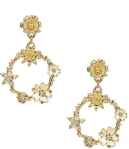 Patricia Nash Pearl Flower Statement Drop Earrings