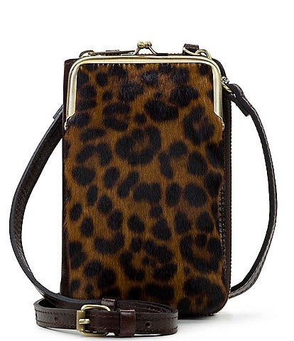 Patricia Nash Leopard Pertina Frame Pouch Crossbody Bag