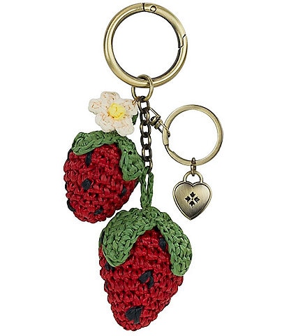 Patricia Nash Raffia Strawberry Keychain