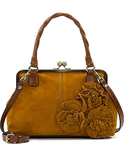 Patricia Nash Irving Embossed Leather Bucket Bag - Vintage Tan Signature Embossed