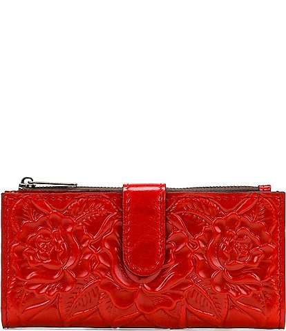 Patricia Nash Rose Tooling Collection Nazari Floral Leather Wallet