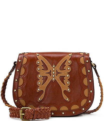 Patricia Nash Salerno Leather Saddle Crossbody Bag