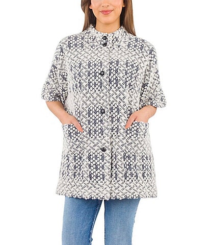 Patricia Nash Short Sleeve Button Down Jacket