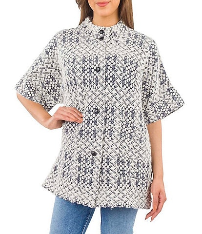 Patricia Nash Short Sleeve Button Down Jacket